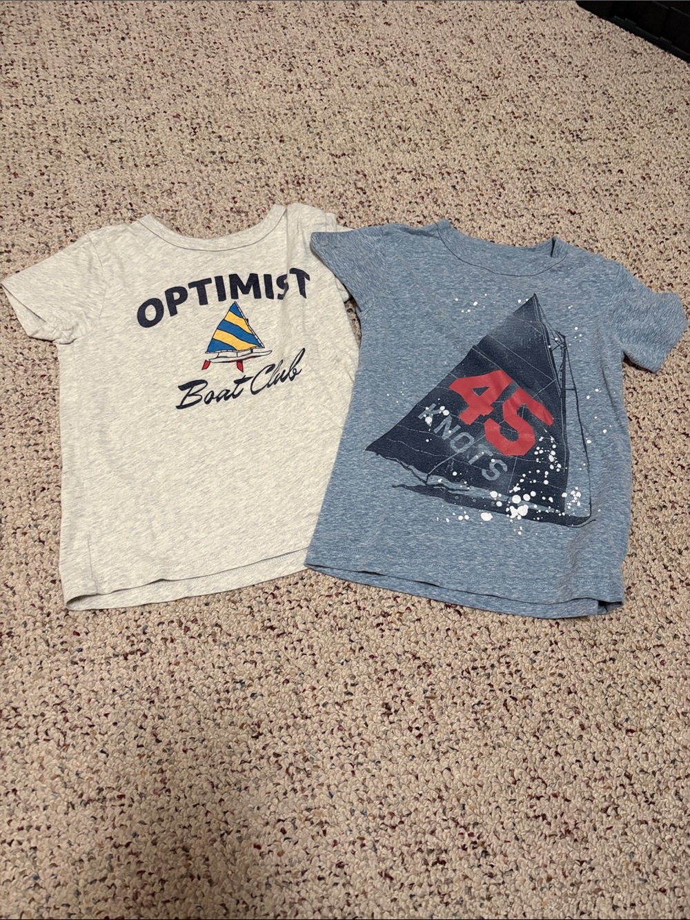 Crewcuts Boys' Sailboat Graphic Tees - Blue & Light Gray